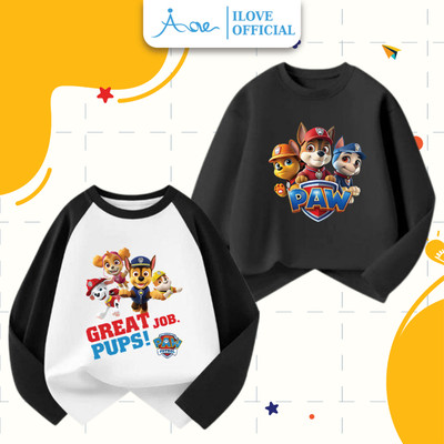 [HÀNG MỚI VỀ] AORE-Áo Thun DÀI TAY Đội chó cứu hộ Paw Patrol, Áo phông cho bé Siêu Ngầu mặc Thu Đông đi học, đi chơi