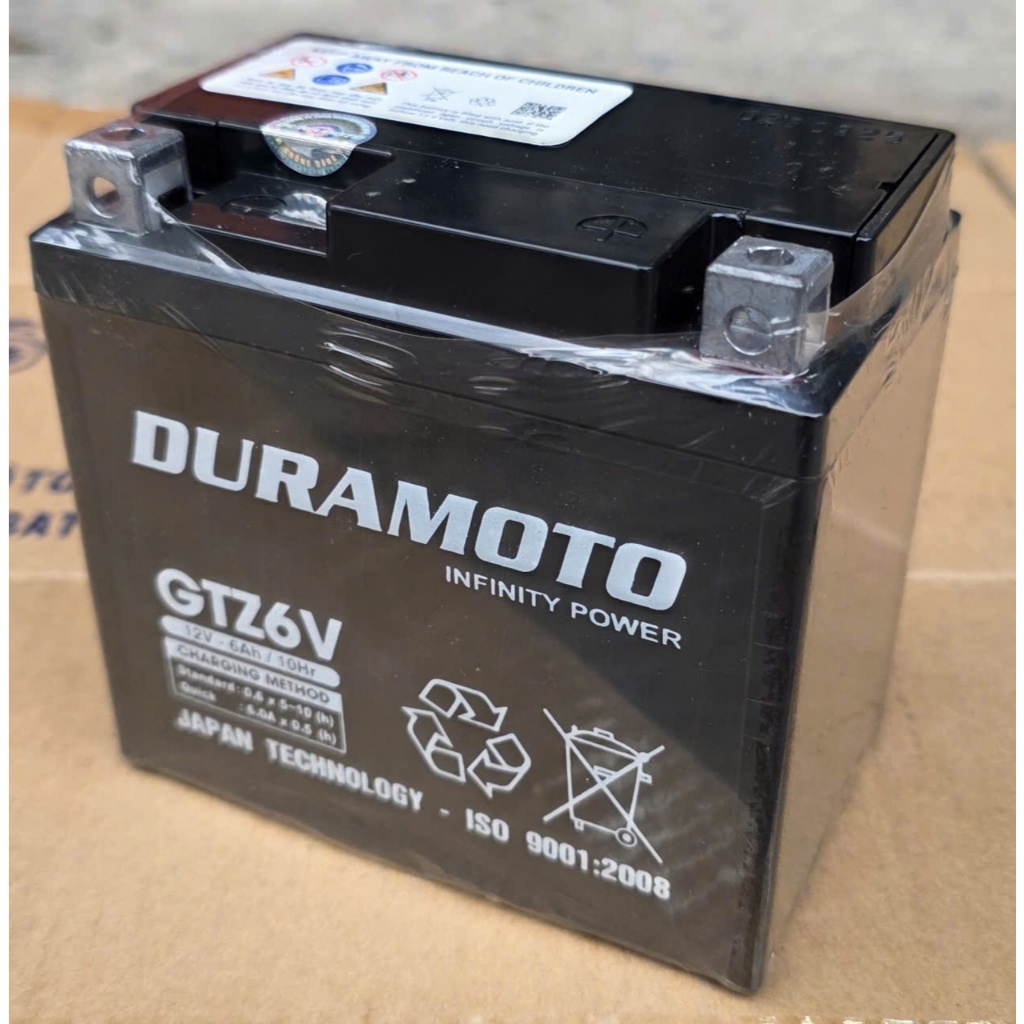 Ắc quy xe máy Honda Lead, Vision, SH125/150cc, SH Mode, PCX, Air blade_ Duramoto GTZ6V 12V 6Ah