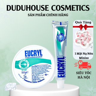  Combo Kem đánh răng Eucryl 62g + Bột tẩy trắng răng Eucryl 50g Duduhouse 