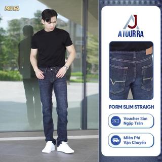 E - Quần Jean Nam ATOURRA DENIM Form Slim Straight Co Giãn Mềm Mịn Dáng Suông Thời Trang Cao Cấp
