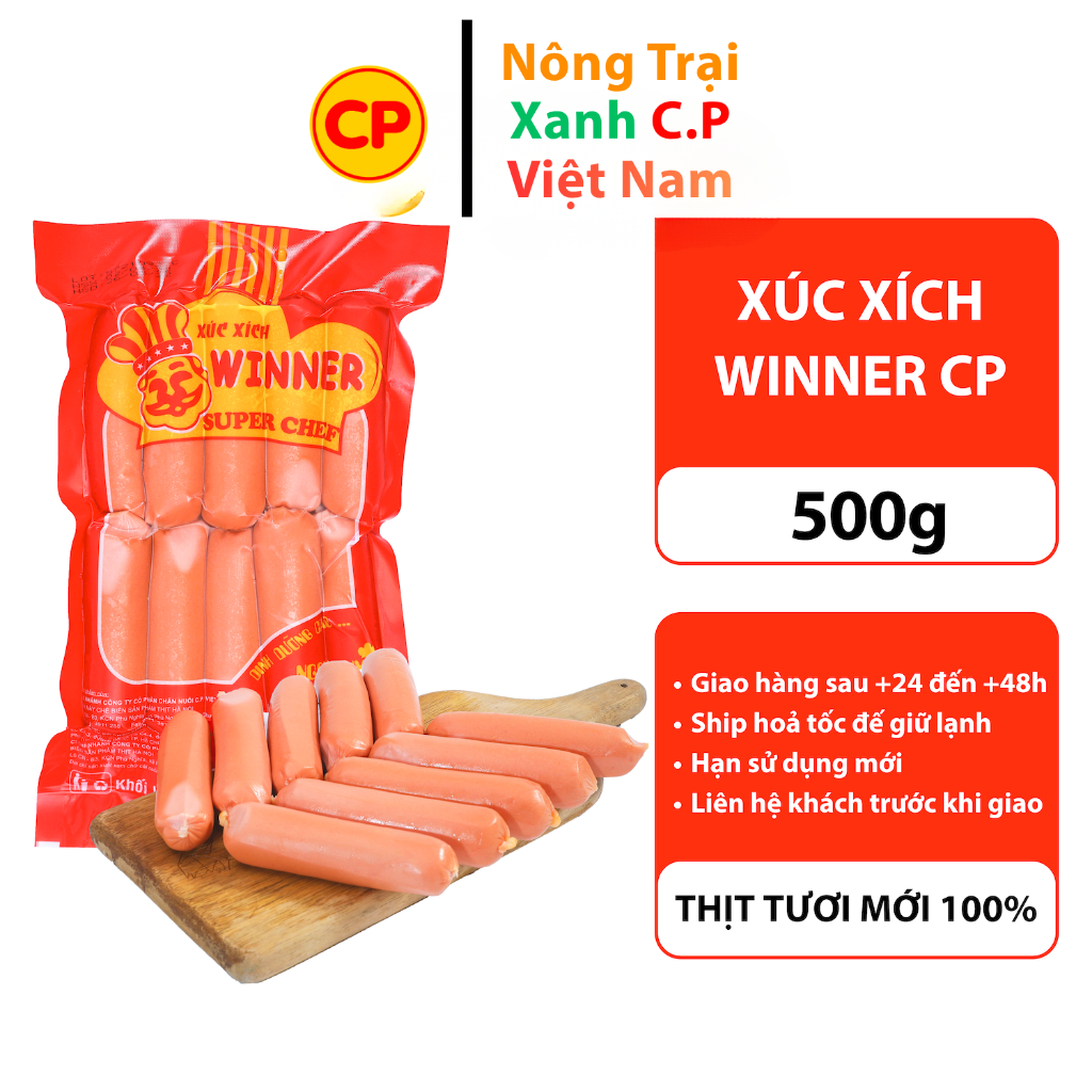 Xúc xích winner 500g - xúc xích tươi cp