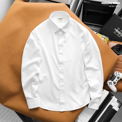 Áo Sơ Mi trắng nam Heboz Standard Fit, sơ mi dài tay nam công sở cao cấp - 00002912