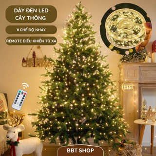   8 CHẾ ĐỘ  Dây Đèn LED hạt gạo trang trí cây thông giáng sinh cắm USB và remote điều khiển từ xa 