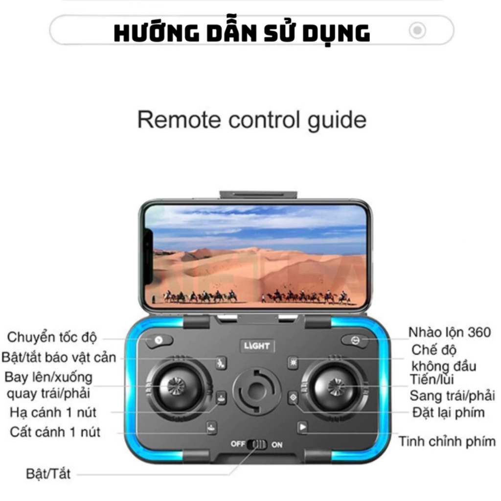 Hướng dẫn sử dụng flycam 4k HD, Drone i1 max điều khiển dễ dàng