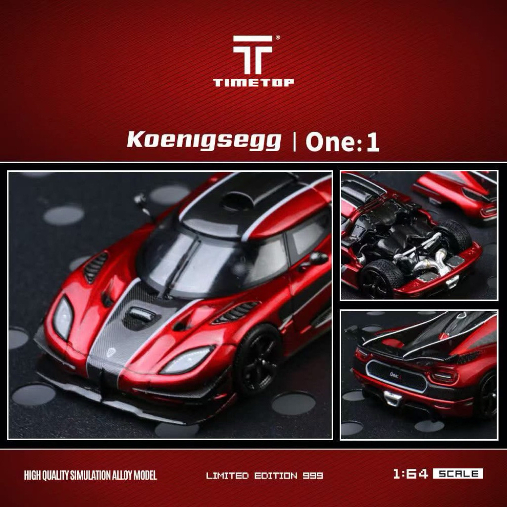 Mô Hình Siêu Xe 1:64 Timetop Koenigsegg One 1 New Seal