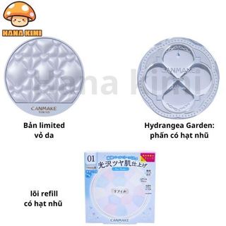  New 2024  Phấn phủ Canmake Illuminating Finish Powder Abloom 01 Nhật Bản đa sắc chống tia UV  kiềm dầu Lavender Color 