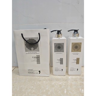   Mẫu mới 2026  Cặp Dầu Gội Xả Collagen Vinge 1000ML Phục Hồi Giảm Rụng Kích mọc tóc 