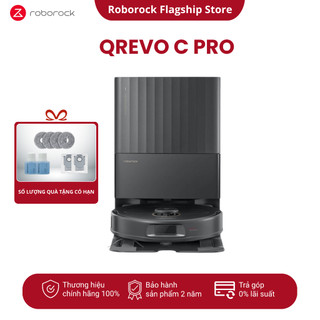 Robot hút bụi lau nhà Roborock Qrevo C Pro Lực hút 18 500 Pa, Bản quốc tế, Giặt sấy nóng