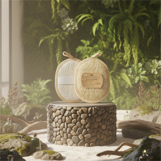 KB Bông tắm xơ mướp 2 mặt xơ - Size L 10*14cm - Không chất tẩy trắng và hóa chất , an toàn cho da