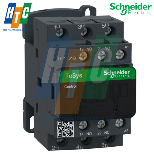 Khởi động từ - 3P(3 NO) - AC-3 - <= 440 V 18 A - 220 V AC coil- LC1D18M7 Contactor Schneider