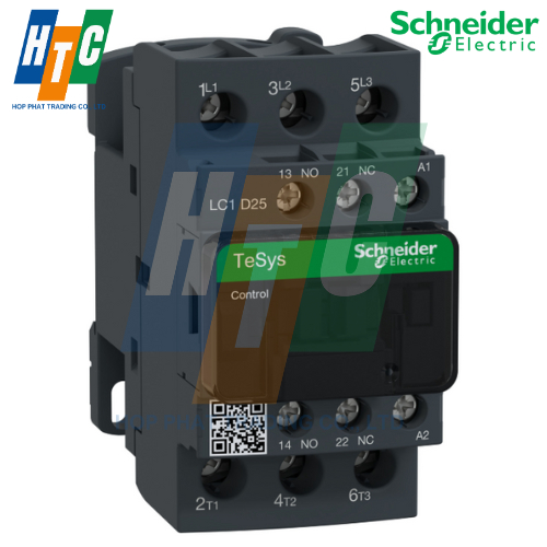 Khởi động từ - 3P(3 NO) - AC-3 - <= 440 V 25 A - 220 V AC coil- LC1D25M7 Contactor Schneider