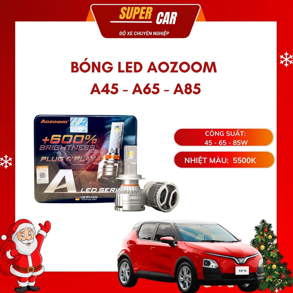 Cặp Bóng Led Aozoom A45/ A65 Công Suất 45W - 65W Cho Các Mã Chân Cắm H4, H7, H11, 9005, 9006, 9012