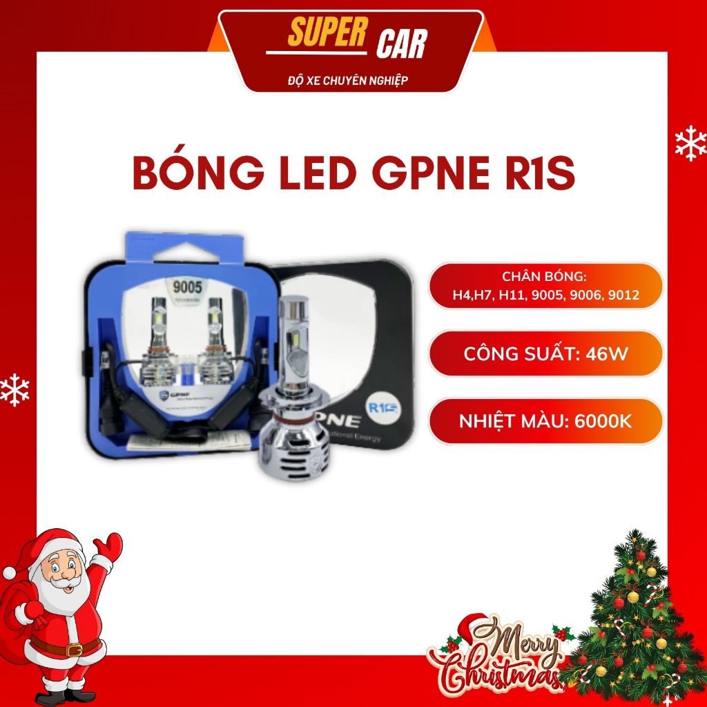 Bóng Đèn Led GPNE R1S Đèn Led GPNE R1S Các Mã Chân Cắm H1, H7, H11, H4, 9005, 9006, 9012