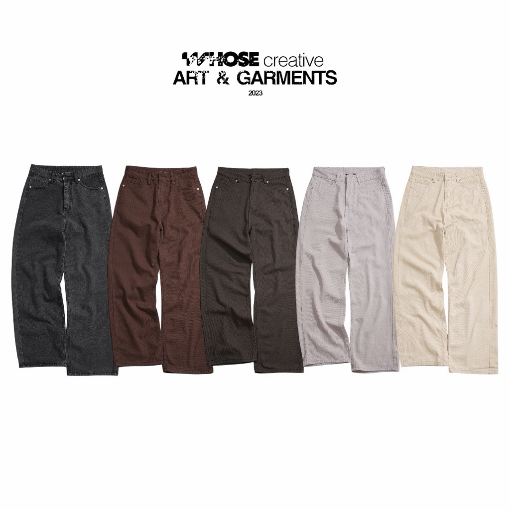 WIDE STRAIGHT JEANS WHOSE - Quần jeans ống đứng wide fit Whose Studio