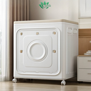  ZenZone Hộp Đựng Quần Áo Gấp Gọn Cỡ Lớn Lên Đến 140L Thùng Nhựa Đựng Chăn Màn Có Bánh Xe Di Chuyển 