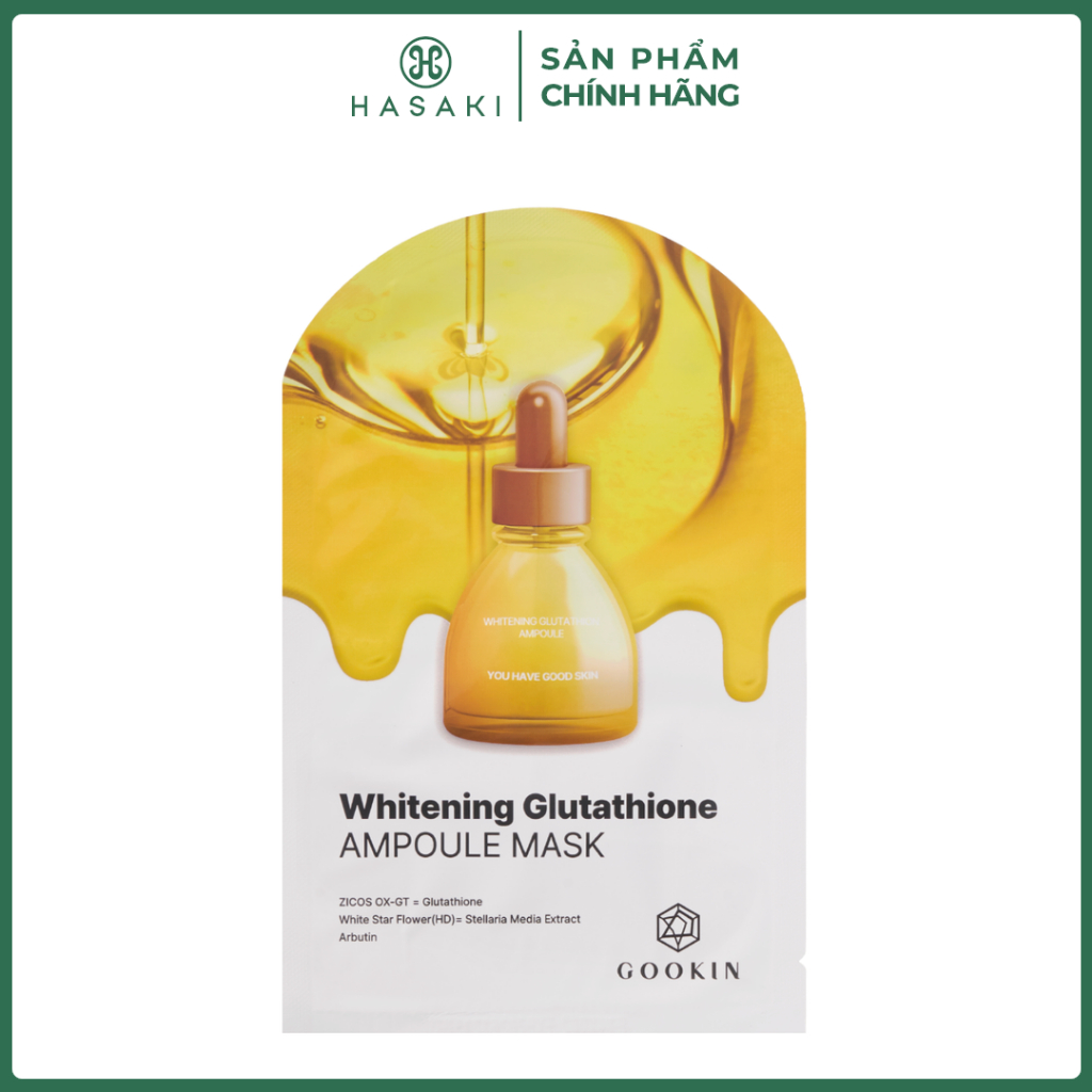 [DEAL SỐC] Mặt Nạ Gookin Glutathione Sáng Da Đều Màu 30ml Hasaki Sản Phẩm Chính Hãng