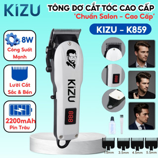 Tông Đơ Cắt Tóc KIZU K859, Máy cắt tóc chuyên nghiệp không dây phù hợp cho cả gia đình