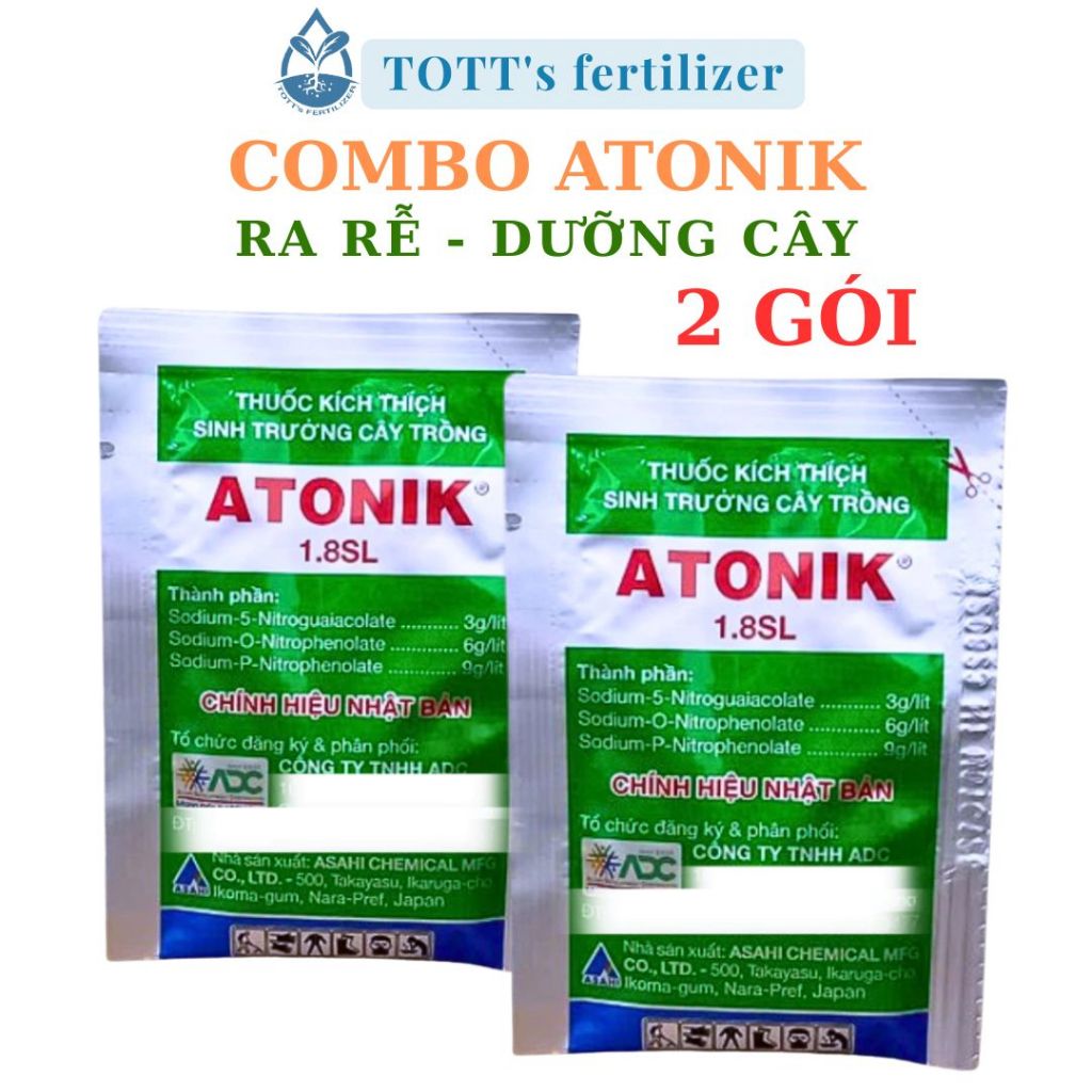 (Combo 3 gói) Atonik,Phân Bón Kích Ra Rễ- Kích Thích Tăng Trưởng- Kích Thích Sinh Trưởng