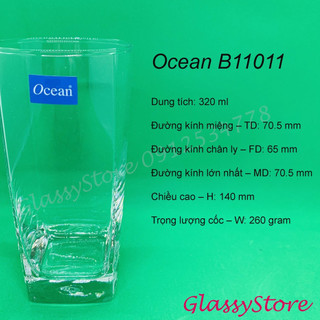 [HỘP 6 LY] Ly (cốc) thủy tinh Ocean Plaza – B11011 – 320ml (Hàng nhập khẩu Thái Lan chính hãng)