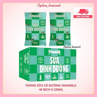  Thùng 48 bịch sữa tươi dinh dưỡng có đường Vinamilk 220ml 