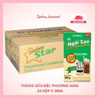   Date 10 2026  Thùng 24 hộp 380g sữa đặc ngôi sao phương nam có đường Vinamilk 