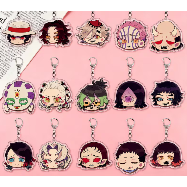 Móc khóa acrylic Demon Slayer, móc khóa cá nhân hóa, Tanjiro, Nezuko, Sabito, Zenitsu & Inosuke