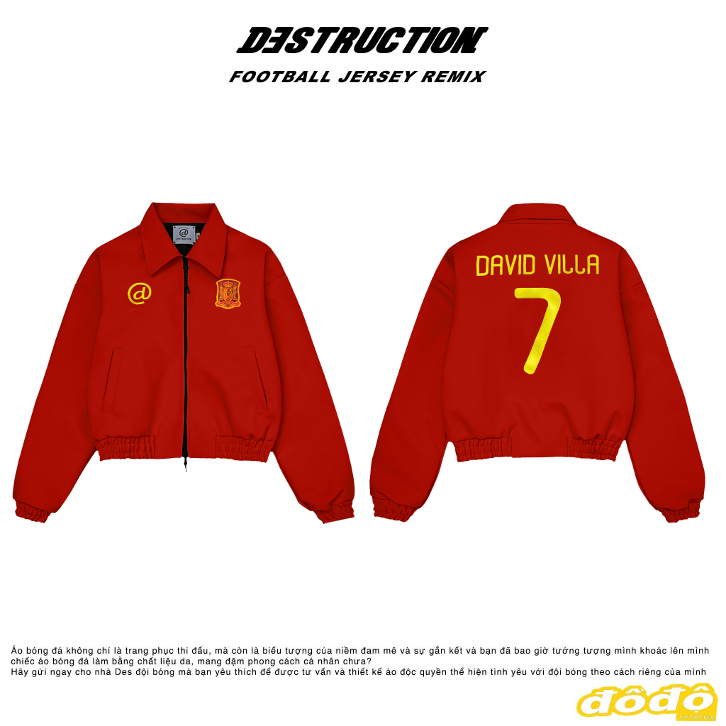 [1/1 CUSTOM LIMITED] Áo khoác da D. Villa7 local brand Destruction