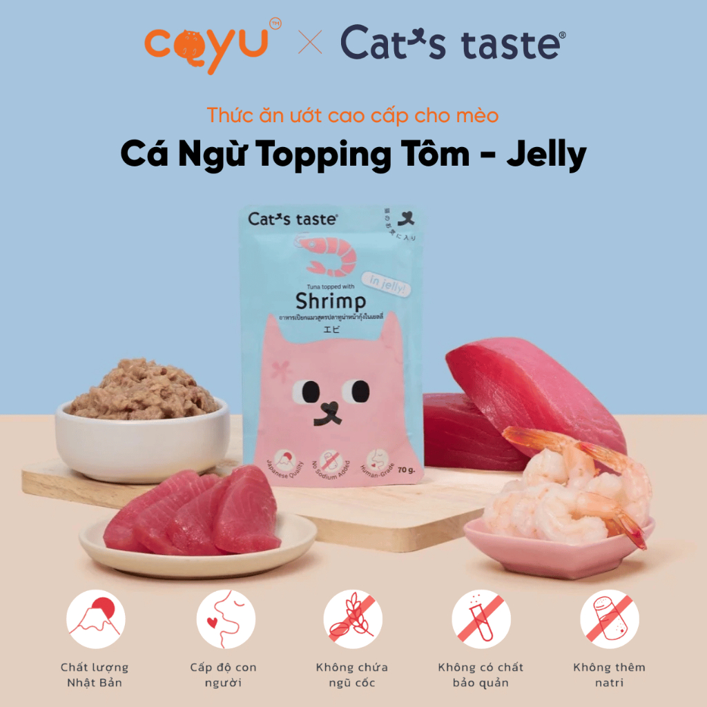 [ 70G ] Pate thức ăn ướt cho mèo - Cat Taste - Dòng Tasty cao cấp - Nội Địa Nhập Thái - coyu