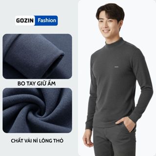  Áo giữ nhiệt nam lót nỉ dài tay Gozin Fashion nỉ giữ ấm mùa thu đông đi làm chơi thể thao mặc nhà 