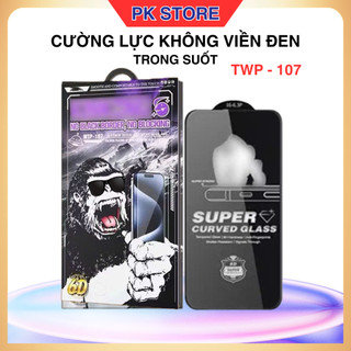 Kính cường lực iphone trong suốt không viền đen TWP -107 HD không lẹm cho Ip 15 Pro Max 16 Pro Max PKStore