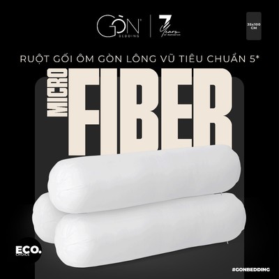 Ruột Gối Ôm Gòn Bedding Gòn Lông Vũ | Gòn Bi 35x100 cm - 1 Cái