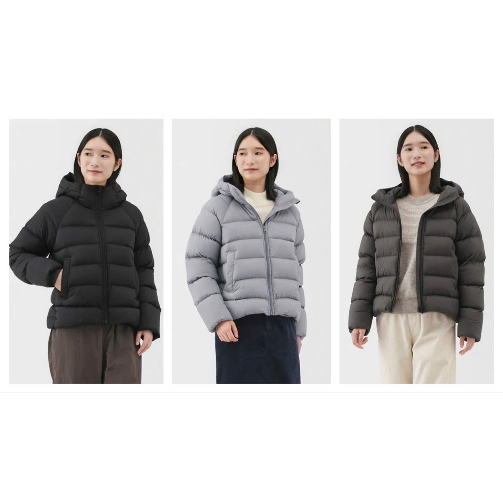 Áo phao lông vũ có mũ nữ Muji