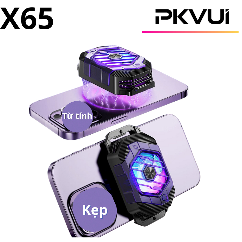 Sò lạnh tản nhiệt X65 bản từ tính hoặc kẹp công suất 24W làm lạnh nhanh xài nguồn 9V