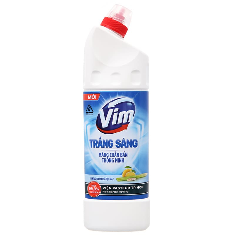 Gel tẩy bồn cầu và nhà tắm VIM trắng sáng hương chanh sả 870ml