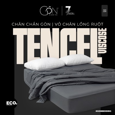 Chăn Chần Gòn Lụa Tencel Viscose Cao Cấp Gòn Bedding Màu Trơn 2m2x2m