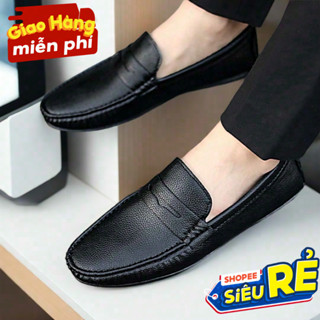  Giày Tây Nam Công Sở Cao Cấp Da Bò Thật  G66 ĐÊ Cao 3 cm Khâu Giày Lười Nam Hàn Quốc Đẹp Trẻ Trung 