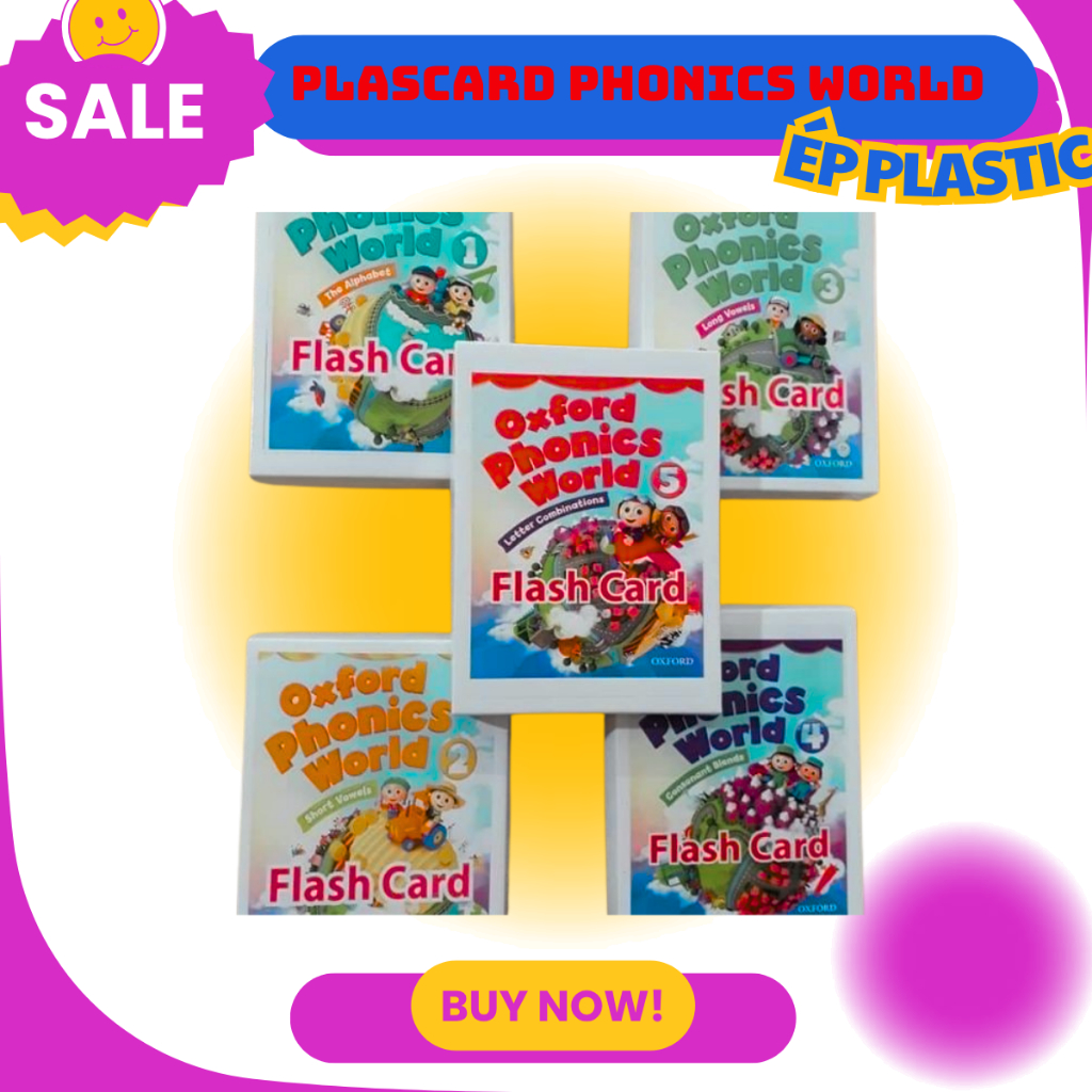 Thẻ học - Flashcard OXFORD Phonics World 1 - 5