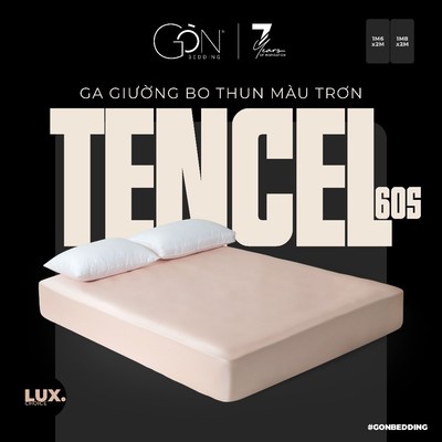 Ga Giường Bo Thun Gòn Bedding Lụa Tencel 60s Cao Cấp Màu Trơn 1m6x2m | 1m8x2m [Nệm 10 - 20cm]