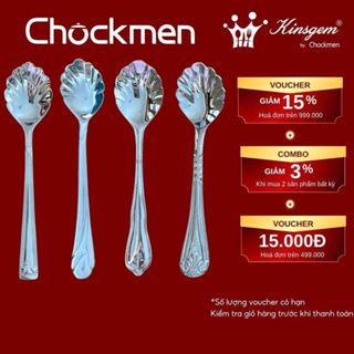  Thìa Bánh Hoa KINSGEM By CHOCKMEN Inox 304 Cao Cấp Muỗng Hình Hoa Muỗng Trà Thìa Ăn Bánh Kem Thìa Ăn Sữa Chua Thìa Decor 