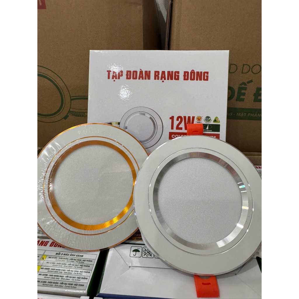 Tập Đoàn Rạng Đông 7w/90 9w/90 12/110 Đèn Led âm trần . đổi 3 màu và 1 màu ánh sáng trắng