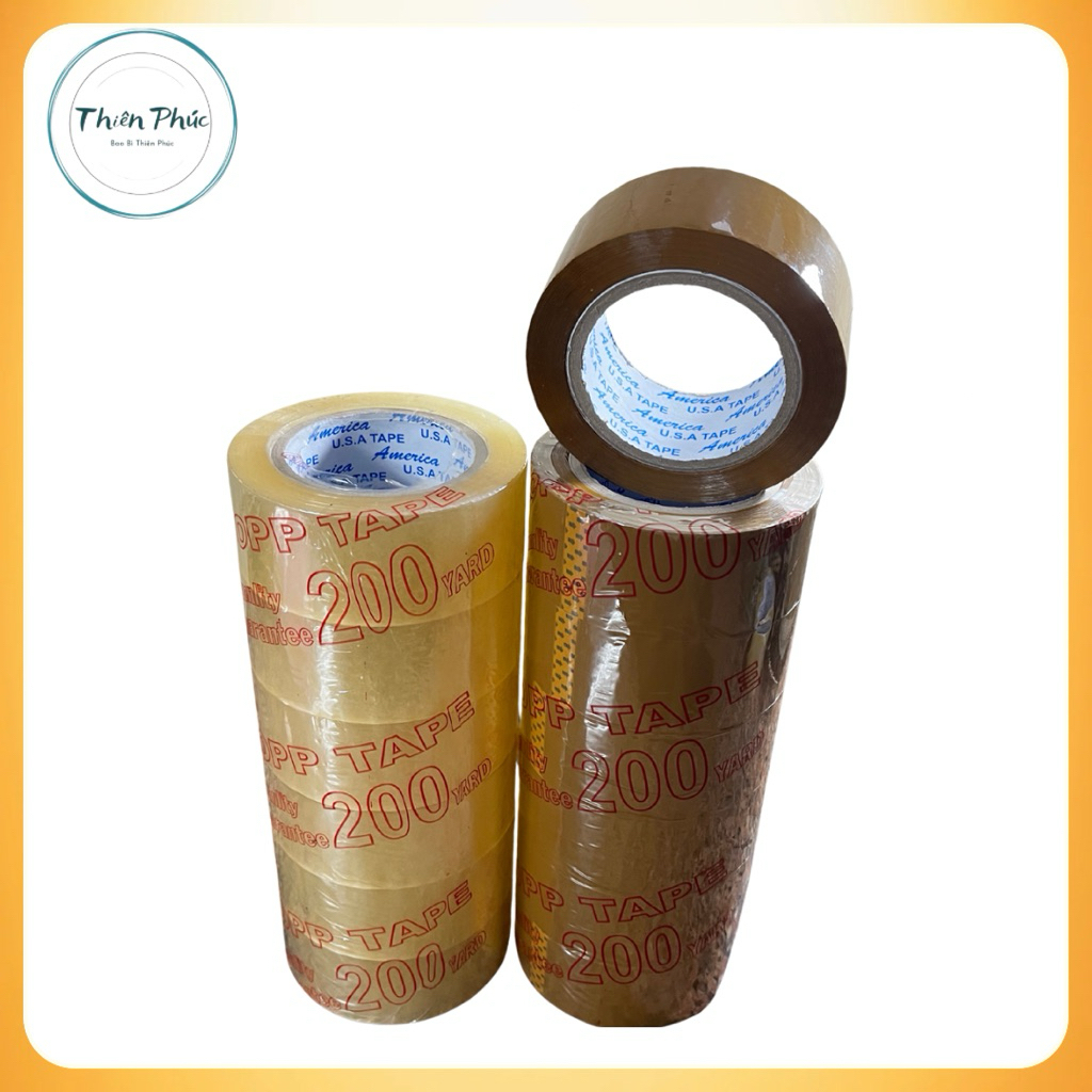 Băng keo trong và đục 200yard dùng đóng hàng dính mạnh 1kg7