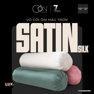 [Nhiều màu] 01 Vỏ Gối Ôm Gòn Bedding Lụa Satin Premium Cao Cấp Màu Trơn 37x105 cm