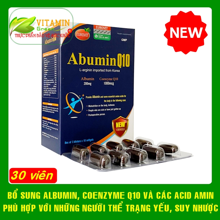 Abumin Q10 bổ sung Albumin và các acid amin, Vitamin phù hợp với người suy nhược, thể trạng yếu