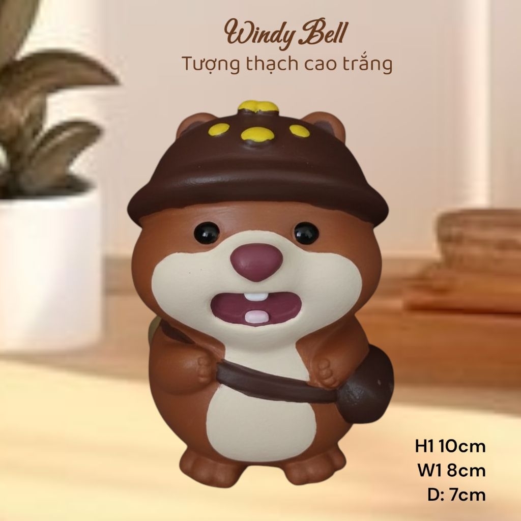 Loopy - Tượng thạch cao trắng cao 10cm - DIY