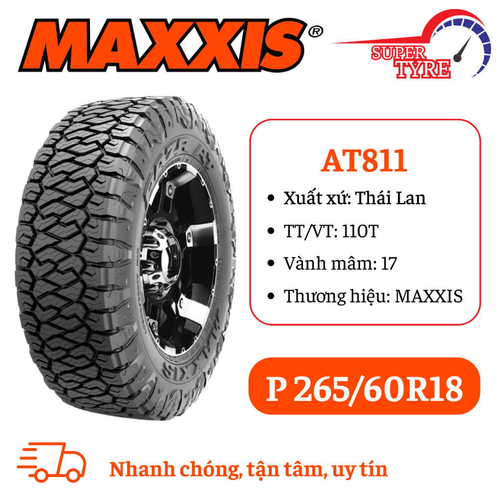 Lốp xe địa hình MAXXIS 265/60R18 AT811