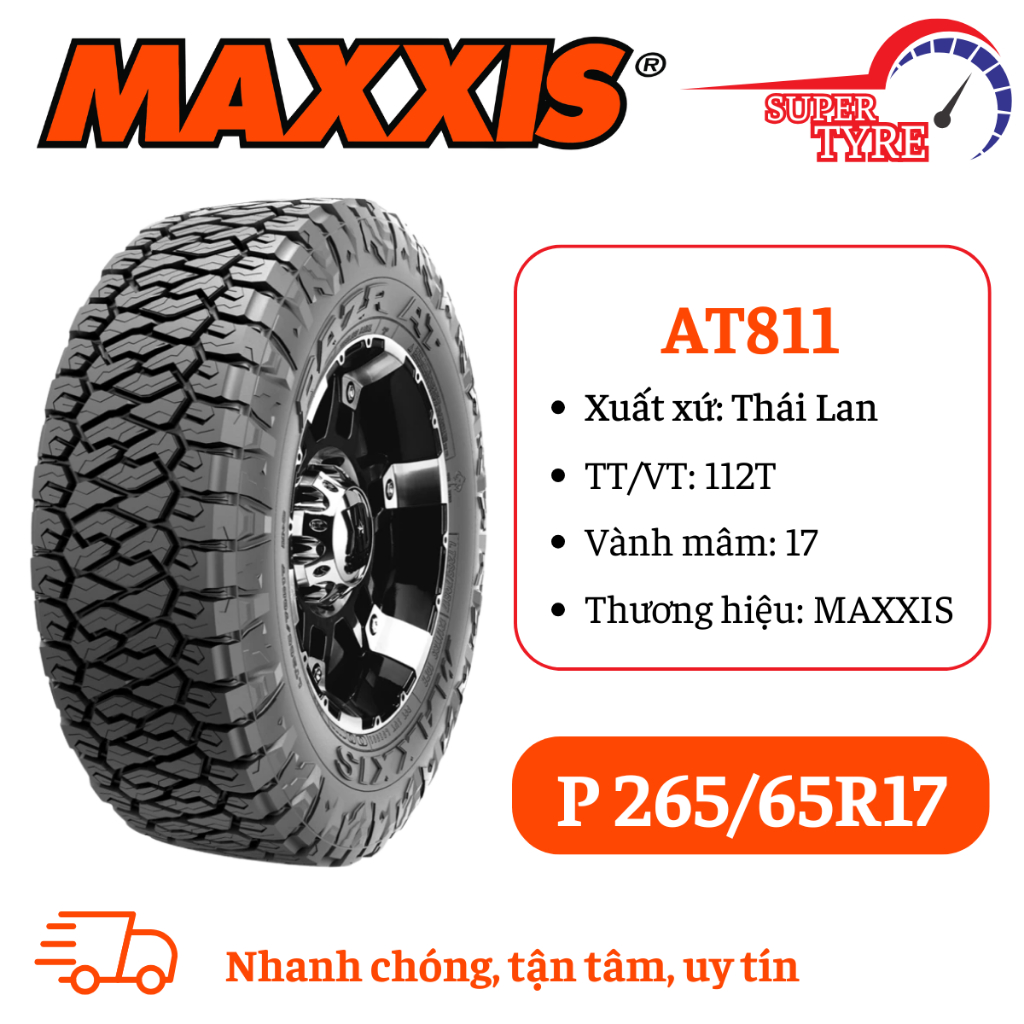 Lốp xe địa hình MAXXIS 265/65R17 AT811
