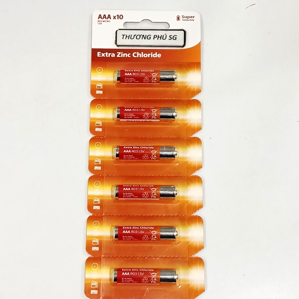 Pin AAA R03 MICRO 1.5V (R03L10S/97 Zinc chloride) / Pin chính hãng chất lượng