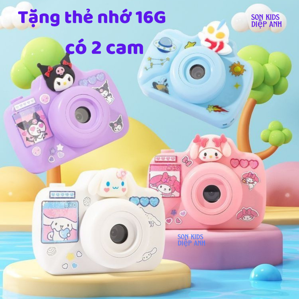 [Tặng thẻ nhớ 16G] Máy ảnh có 2 camera chụp thật Disney Lotso dành cho bé chụp ảnh siêu nét - Camera hữu ích