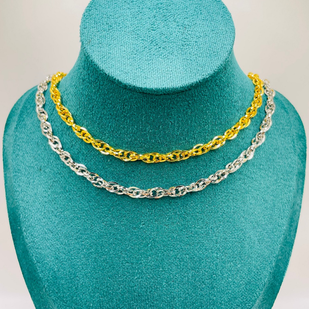 Dây chuyền unisex màu vàng hoặc trắng chất liệu bằng titan bảng 4 li bền đẹp mã M11, trangsucmoiluat