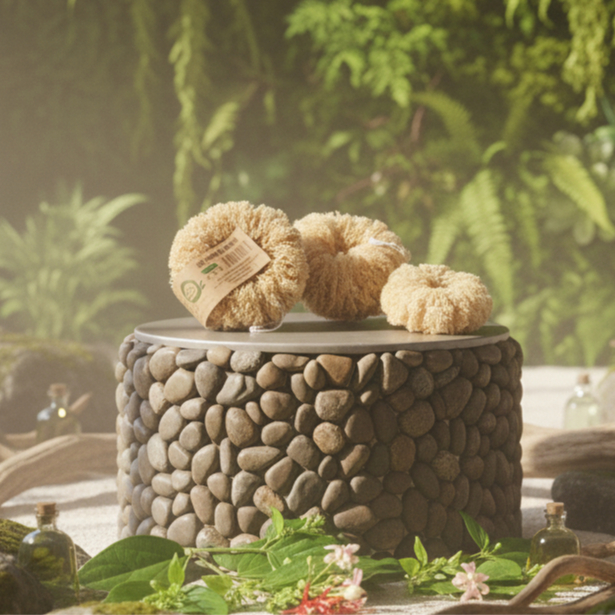 Bùi Nhùi Cọ Xoong Nồi Xơ Mướp Tự Nhiên KB Ecolife – Lành Tính, Mềm Mại, Không Gây Trầy Xước